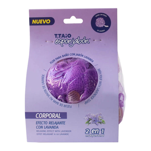 Esponjabon Bath Pouf + Soap Lavender - Relaxing Effect