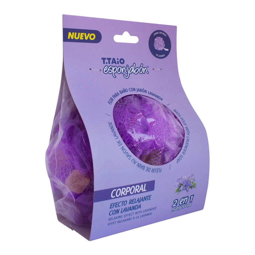 Esponjabon Bath Pouf + Soap Lavender - Relaxing Effect